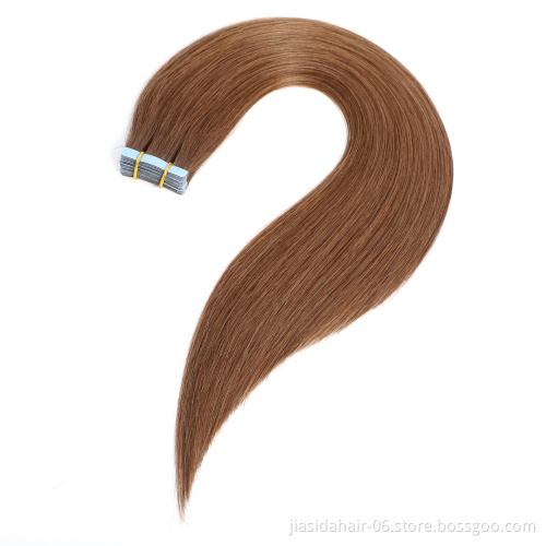 100% Virgin Remy European Tape Hair Extension, Wholesale Invisible Double Drawn Remy Tape In Human Hair Extension